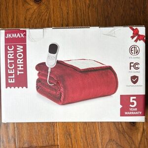 Red Electric Throw Blanket